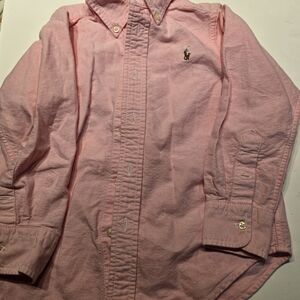 Boys Ralph Lauren Kids Light Pink Button Down Shirt.  4t. Long Sleeve